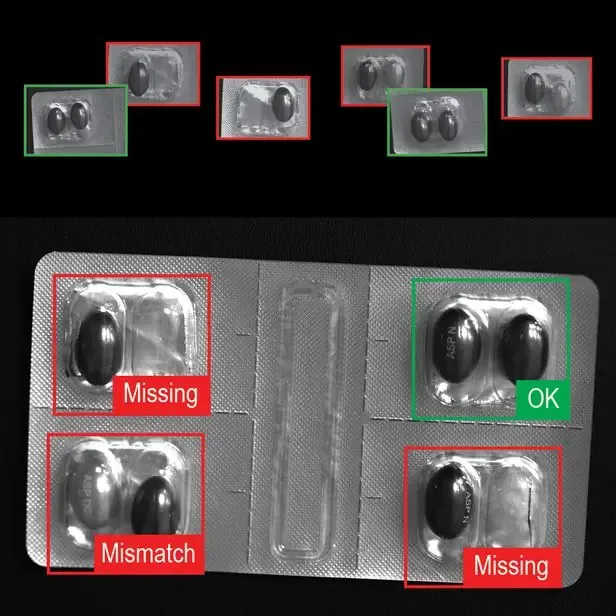 Blísteres clasificados como OK, Missing y Mismatch